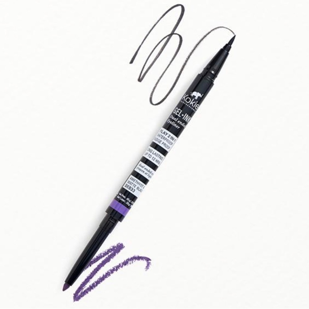 Kokie Professional Gel-Ink Dual Ended Eyeliner in Amethyst & Matte Black